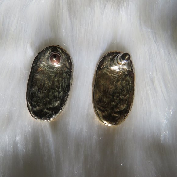 Red & Pink Enamel Finish Pierced Earrings - Picture 3 of 5